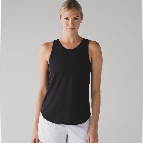Lululemon Women’s Sculpt Tank II Black Size 12 Running Mesh UPF 50+ Protection - Picture 4 of 9